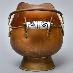 Небольшой Каминный Медный Зольник - Кашпо, Англия первая половина ХХ века!