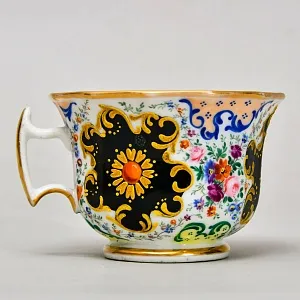 Антикварная Коллекционная Чайная пара, Фарфор Германия, конец XIX - начало XX веков.