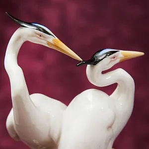 Коллекционная Фарфоровая Статуэтка «Птицы - Две Цапли», Hutschenreuther, Германия -1965 год.