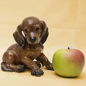 Редкая Фарфоровая Статуэтка Собака «ТАКСА» Н -16 см., ROSENTHAL,  Германия, 70-е годы ХХ века.