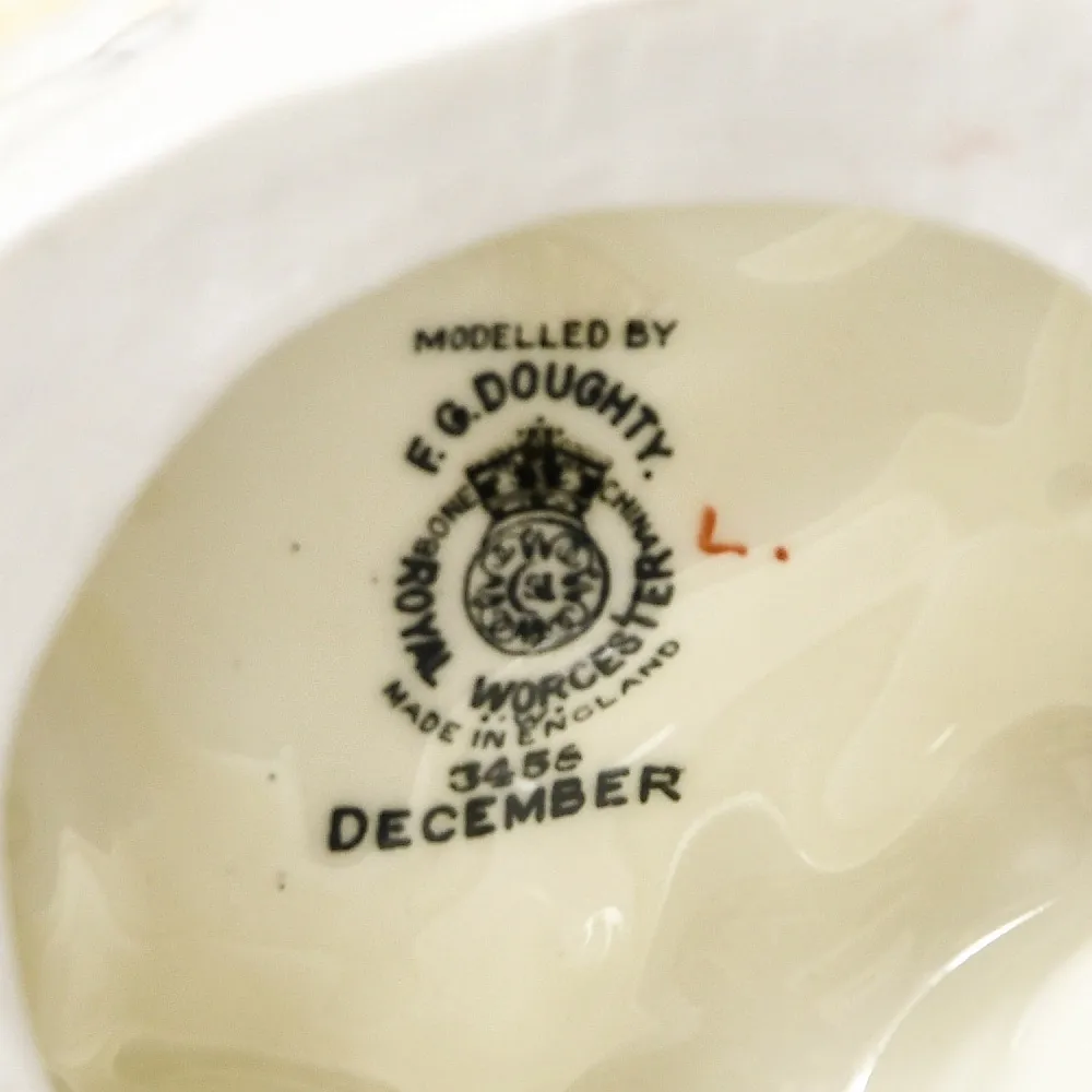 Авторская Фарфоровая статуэтка «Девочка со снежком», Royal Worcester Англия.