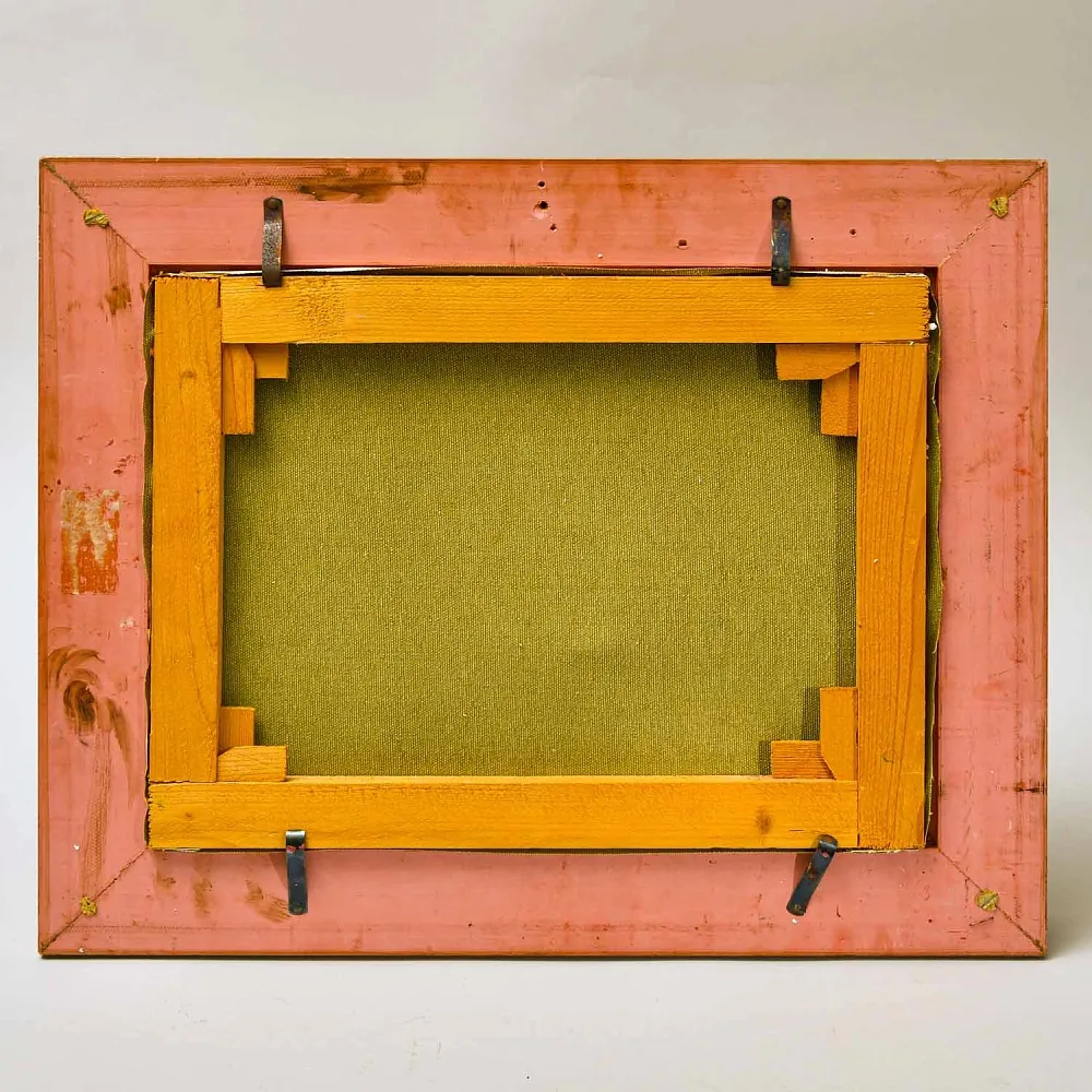 Картина - Пейзаж «Река Маас. Пейзаж с мельницей», Холст, Масло. Голландия 1984 год.