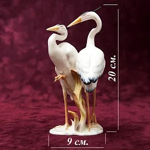 Коллекционная Фарфоровая Статуэтка «Птицы - Две Цапли», Hutschenreuther, Германия -1965 год.