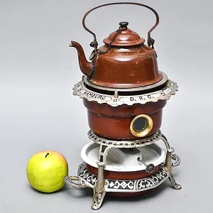 Редкость! Старинная Керосиновая Горелка - Плитка - Керогаз с Чайником, GEORG HALLER Германия -30 гг.