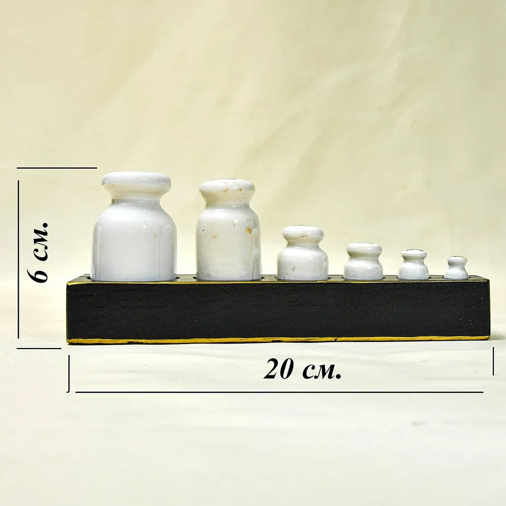 Редкость!!! Антикварный Набор Фарфоровых Гирь для Кухонных весов, Германия -1910 год.