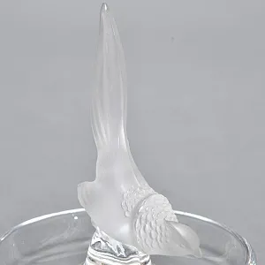 Хрустальная Подставка «ФАЗАН» для колец и украшений в стиле Арт Нуво, Laligue Франция.