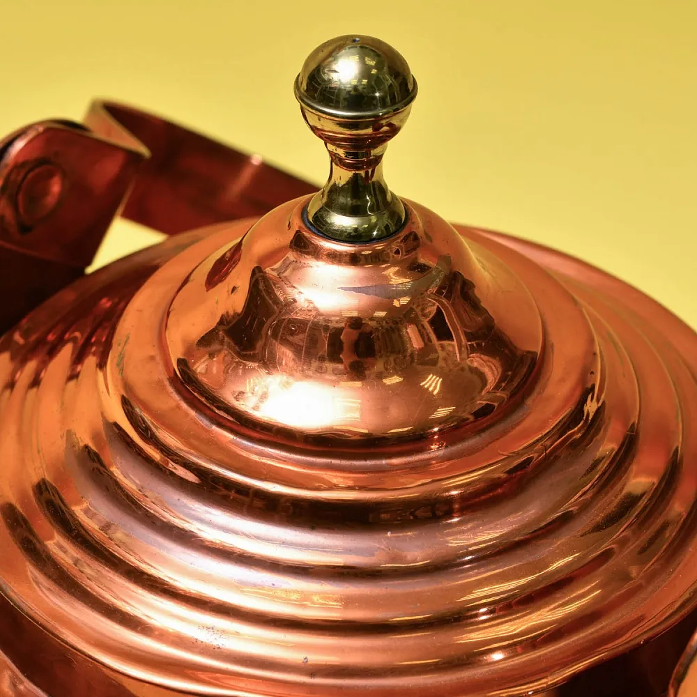 Большой Антикварный Медный Чайник на 12 литров. Германия начало ХХ века.