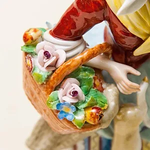 Парные Фарфоровые статуэтки «Сельская Ярмарка» Н-22см. SITZENDORF, Германия - 50гг..