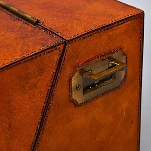 Редкость! Эксклюзивный Кабинетный Настольный Набор Четыре Предмета «БЮРО», Кожа Flamant, Бельгия.