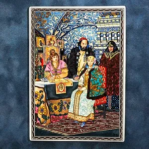 Картина - Панно - Фарфоровая Плакетка «Борис Годунов - В царских палатах», Villeroy & Boch. Германия - 1982 год.