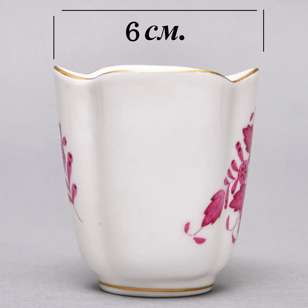 Коллекционная Фарфоровая Кофейная пара «APPONYI PURPUR», HEREND Венгрия.