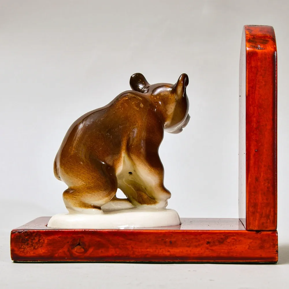 Букенды - Держатель - Ограничитель - Подставка для книг «Бурые Медведи» Фарфор СССР 60 -е годы ХХ век.