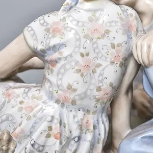 Большая Коллекционная Фарфоровая статуэтка «Затянувшаяся партия», ДФЗ Дулево Россия. 