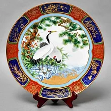 Большое! Коллекционное Блюдо - Тарелка «ЖУРАВЛИ», Фарфор NORITAKE, Япония - 1979 год.
