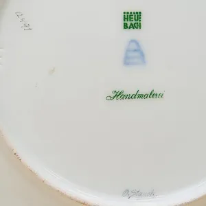 Антикварная Тарелка - Блюдо «Летний букет» Фарфор, Роспись HEUBACH, Германия -1910 год..