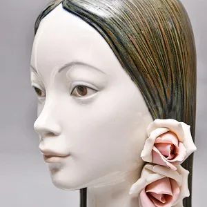  Коллекционная Фарфоровая статуэтка - Бюст «Голова девушки. МАЙЯ», Lladro / Лядро Испания.