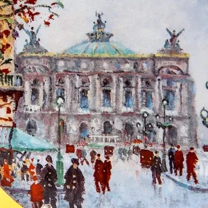  Коллекционная Тарелка «Париж - ГРАНД ОПЕРА» Фарфор, Лимож, Limoges, Франция.