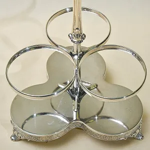 Винтажная Металлическая Подставка для Винных бутылок, Silverpalted Англия SHEFFIELD 50 гг.