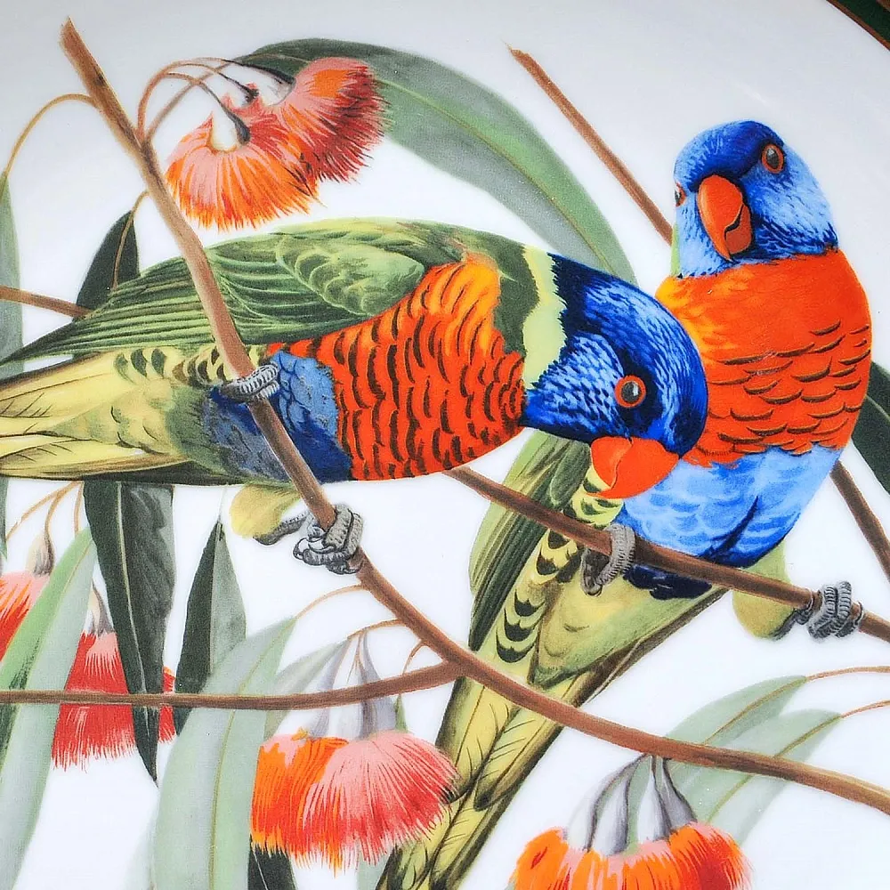Коллекционная Тарелка - Блюдо «Попугай - Радужный Лорикет» Фарфор, Franklin Porcelain США -1980 год.