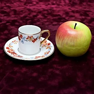 Фарфоровая Кофейная Пара «Кленовые листья», Бавария, Германия вторая половина ХХ века.-копия