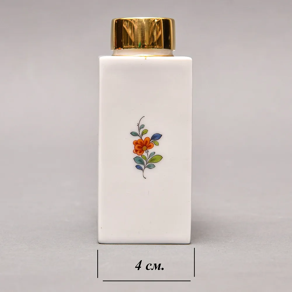 Коллекционная Фарфоровая Чайница - Баночка с крышкой «Букет», MEISSEN Германия ХХ век.