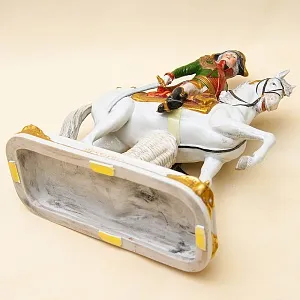 Большая Статуэтка «Генерал БЕССЬЕР на коне» Фарфор Scheibe - Alsbach Германия -1952-1972 г.