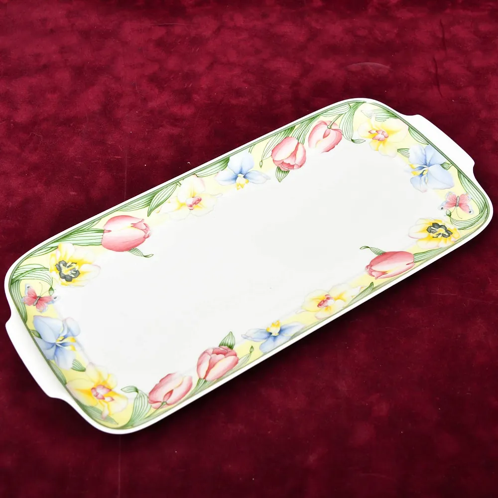 Сервировочный Фарфоровый Поднос с ручками - Блюдо, Villeroy&Boch Германия, 1991 - 1993 годы.