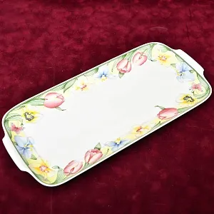 Сервировочный Фарфоровый Поднос с ручками - Блюдо, Villeroy&Boch Германия, 1991 - 1993 годы.