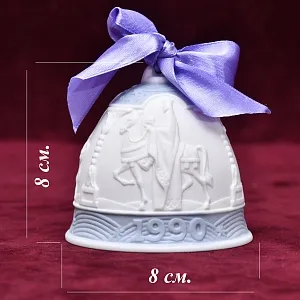 Коллекционный Фарфоровый Колокольчик «РОЖДЕСТВО - 1990 год», Lladro Испания.