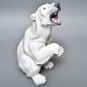 РЕДКОСТЬ! Большая Фарфоровая статуэтка «Белый медведь», Dahl-Jensen Дания, середина ХХ века.