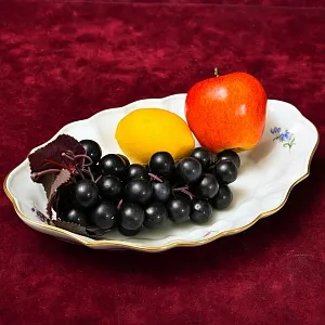 Коллекционная Тарелка овальной формы - Блюдо «Цветочный Букет», MEISSEN Германия.