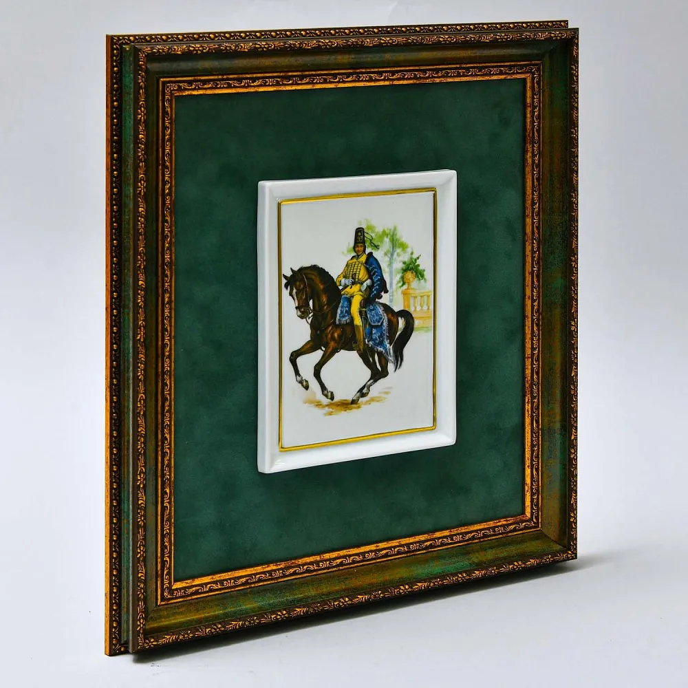 Панно - Картина - Фарфоровая Плакетка из коллекции «Кавалеристы ХIХ века», Германия.