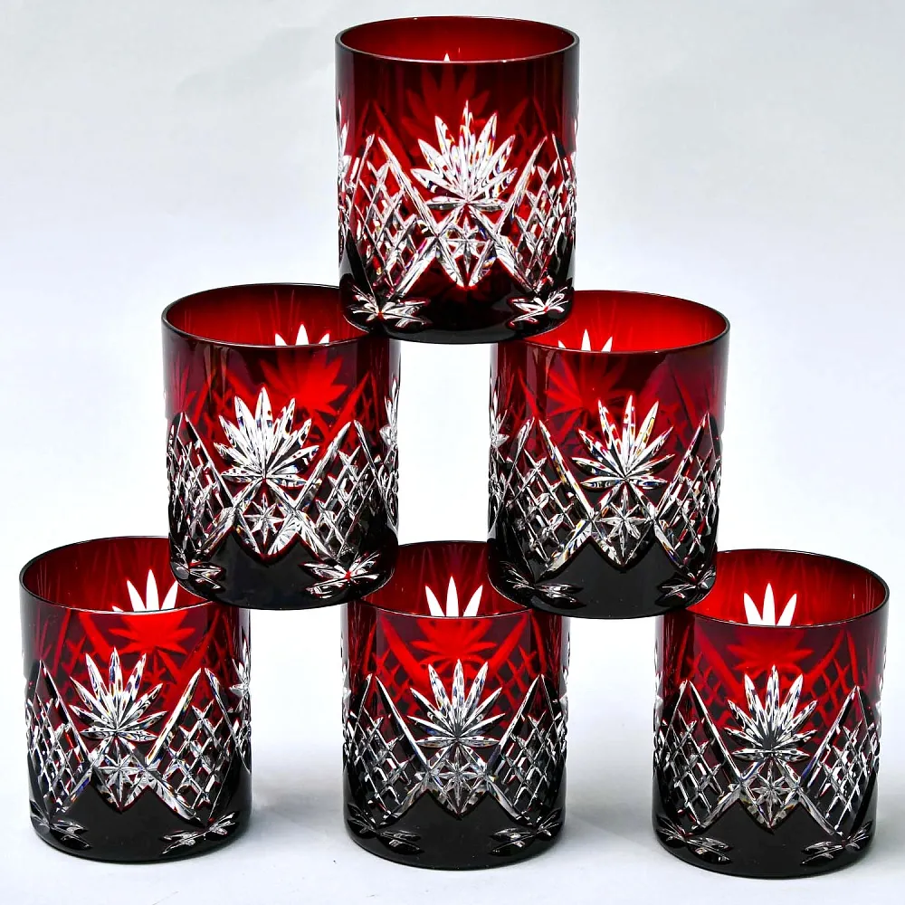 Редкость! «Рубиновый Хрусталь» Набор Стаканы для Виски DOROTHEENHUTTE Германия.