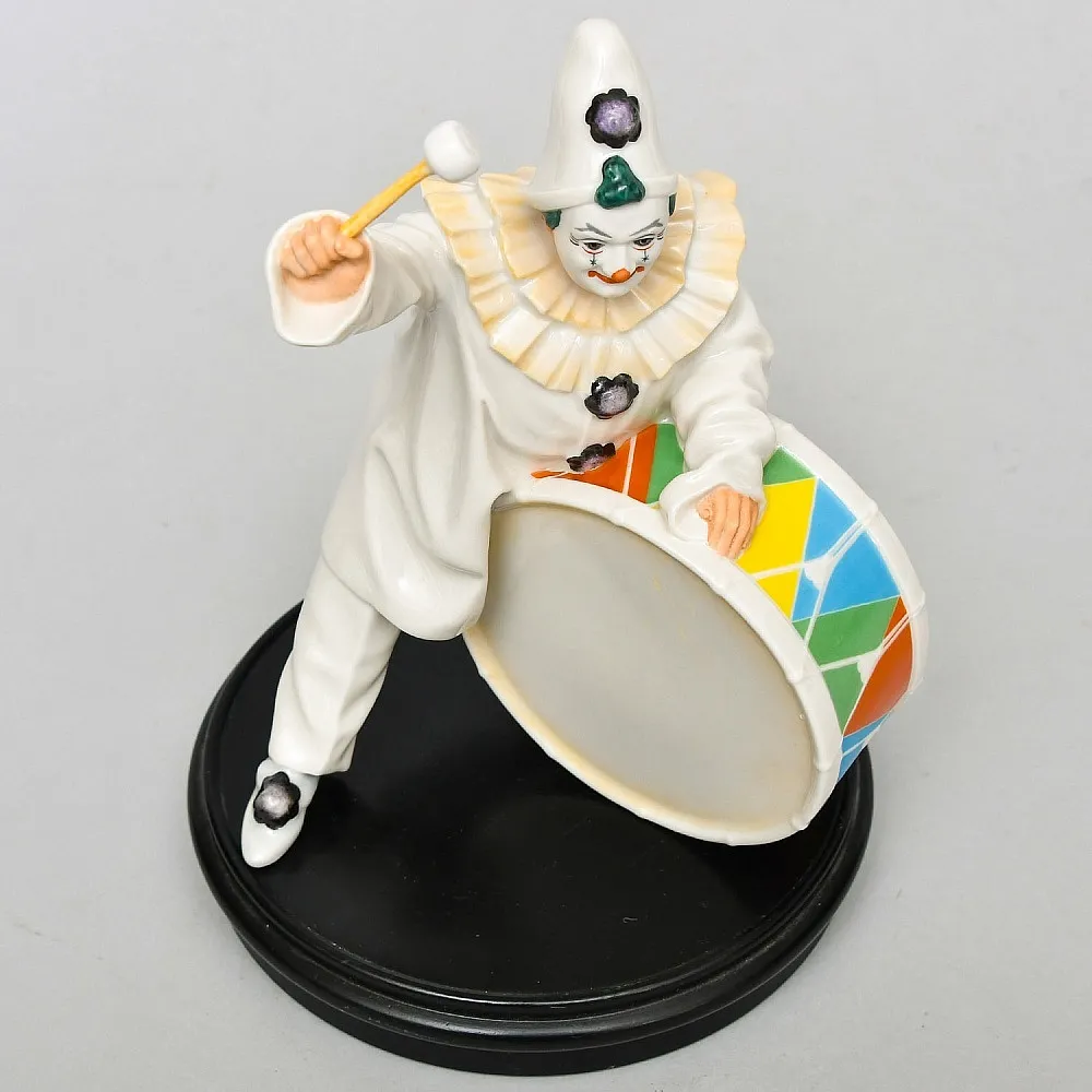 Коллекционная Фарфоровая статуэтка «КЛОУН. Паяц с барабаном», Hutschenreuther Германия.