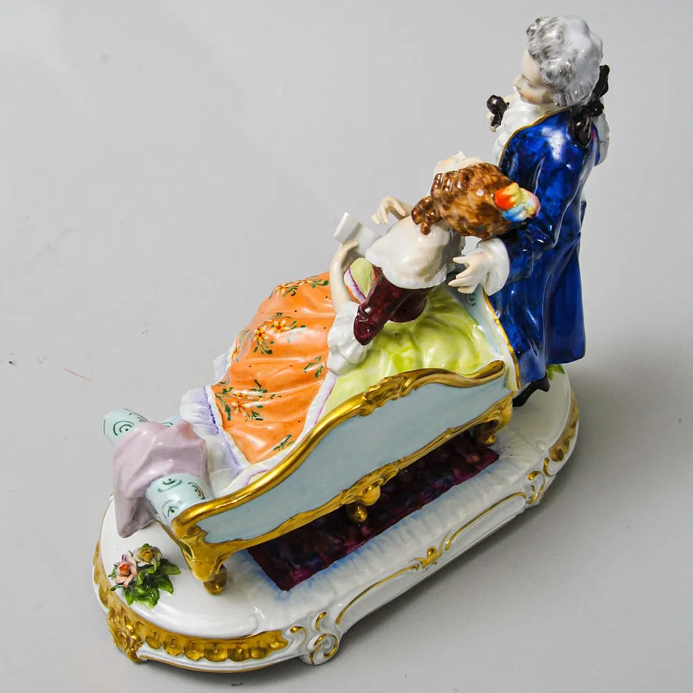 Коллекционная Фарфоровая Статуэтка «Музыкальный Дуэт», Unterweissbach 1958 - 1976 годы.