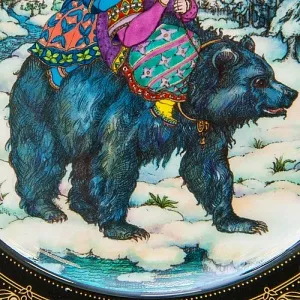 Коллекционная Тарелка «Русские Сказки» - «ЦАРЬ МЕДВЕДЬ» Фарфор, Villeroy&Boch Германия -1986г.