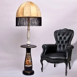 Большой Электрический Напольный Торшер - Светильник - Лампа, фарфор Франция 80 -е гг. 