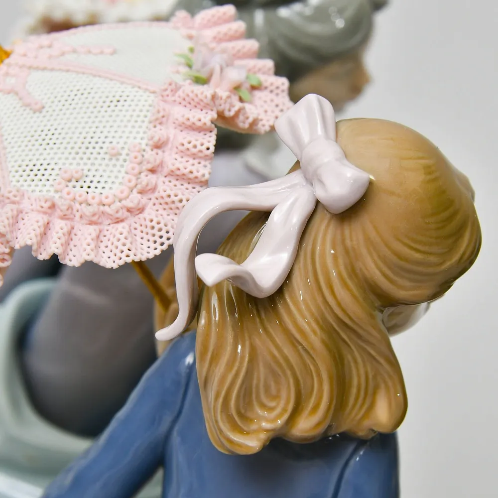 Большая Фарфоровая статуэтка «ТРИ СЕСТРЫ», Lladro Испания, 1986