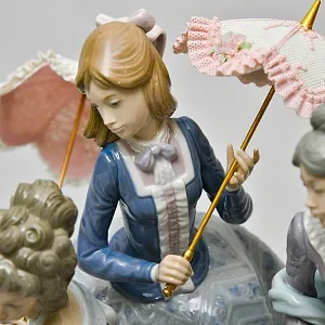 Редкость! Большая Фарфоровая статуэтка «ТРИ СЕСТРЫ», Lladro Испания, 1986 год.