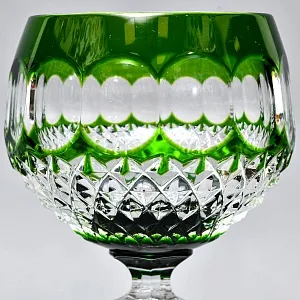 Пять Бокалов для Вина из Цветного Хрусталя, Barthmann Германия, начало 70-х годов ХХ века. 