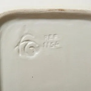 Фаянсовое Сервировочное Блюдо - Судок для подачи Спаржи, Франции начало ХХ века.