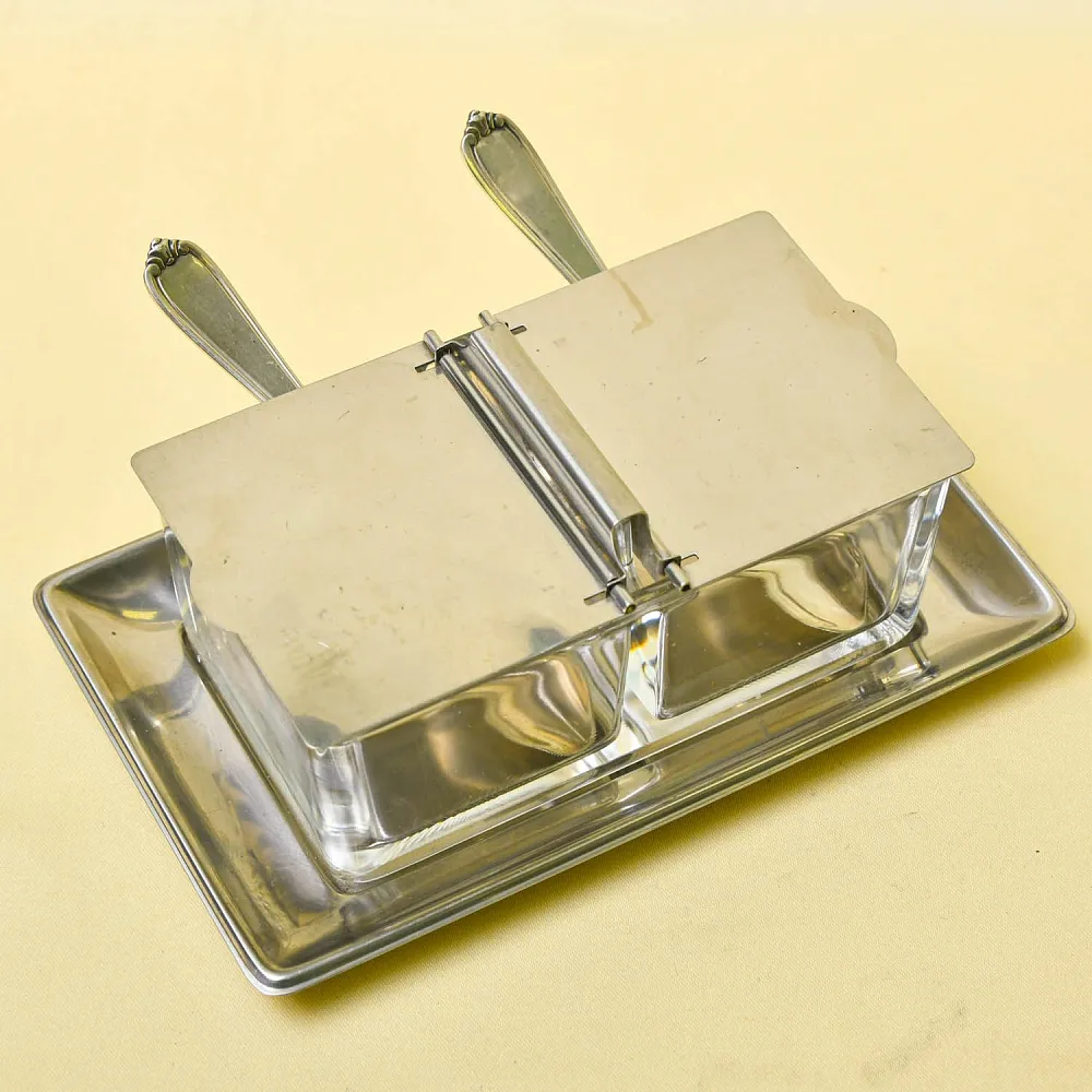 Винтажный Набор для специй или соусов с двумя отделениями, Германия, 70 -е годы ХХ века.