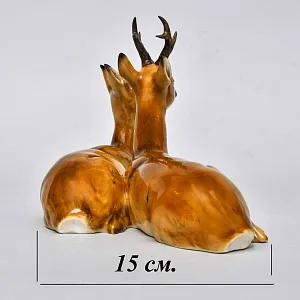 Коллекционная Фарфоровая статуэтка «Два Оленя», Hutschenreuther Германия, 1965 - 1967 годы.