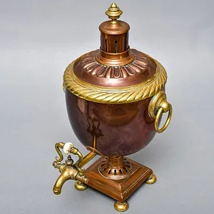 Редкость! Старинный Медный Угольный Самовар на 2,5 л. Германия, начало XX века.