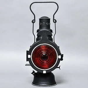 Редкость! Большой Железнодорожный Керосиновый Сигнальный Фонарь, Германия -1974 год.