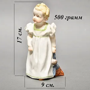 Коллекционная Фарфоровая статуэтка «Дети Хеншеля. Девочка с куклой», Meissen Германия. 