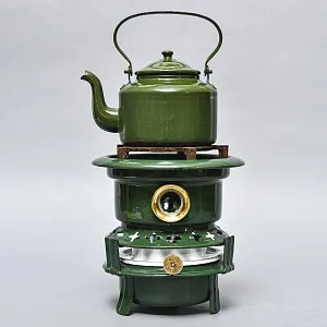 Старинная Керосиновая Горелка - Плитка - Керогаз с Чайником, GEORG HALLER Германия -40 гг.