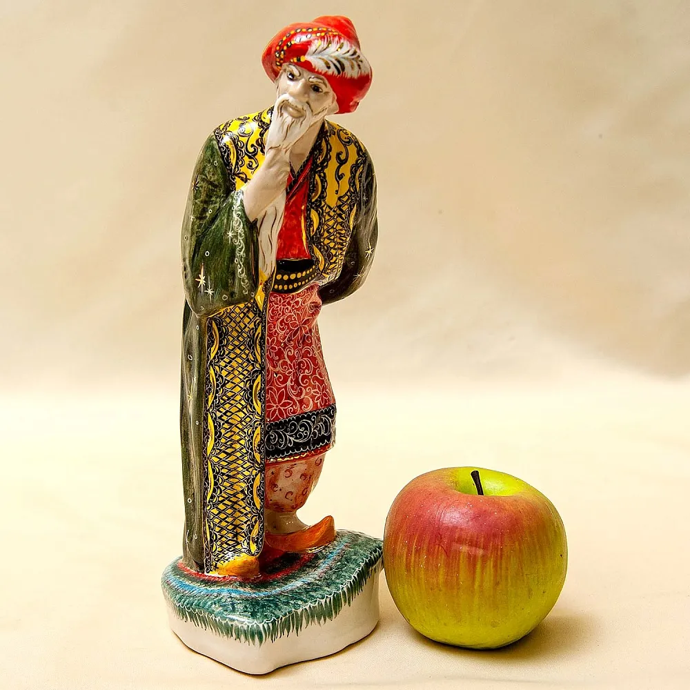 Авторская Коллекционная Фарфоровая Статуэтка «Старик Хаттабыч», Россия.