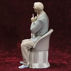 Редкость! Коллекционная Фарфоровая статуэтка «Дедушка с внуком», Lladro Испания 1965 - 1970 годы.