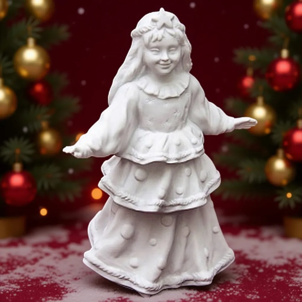 Коллекционная Авторская Статуэтка «Ёлочка» из серии «Детский Утренник», фарфор ИФЗ, Россия.